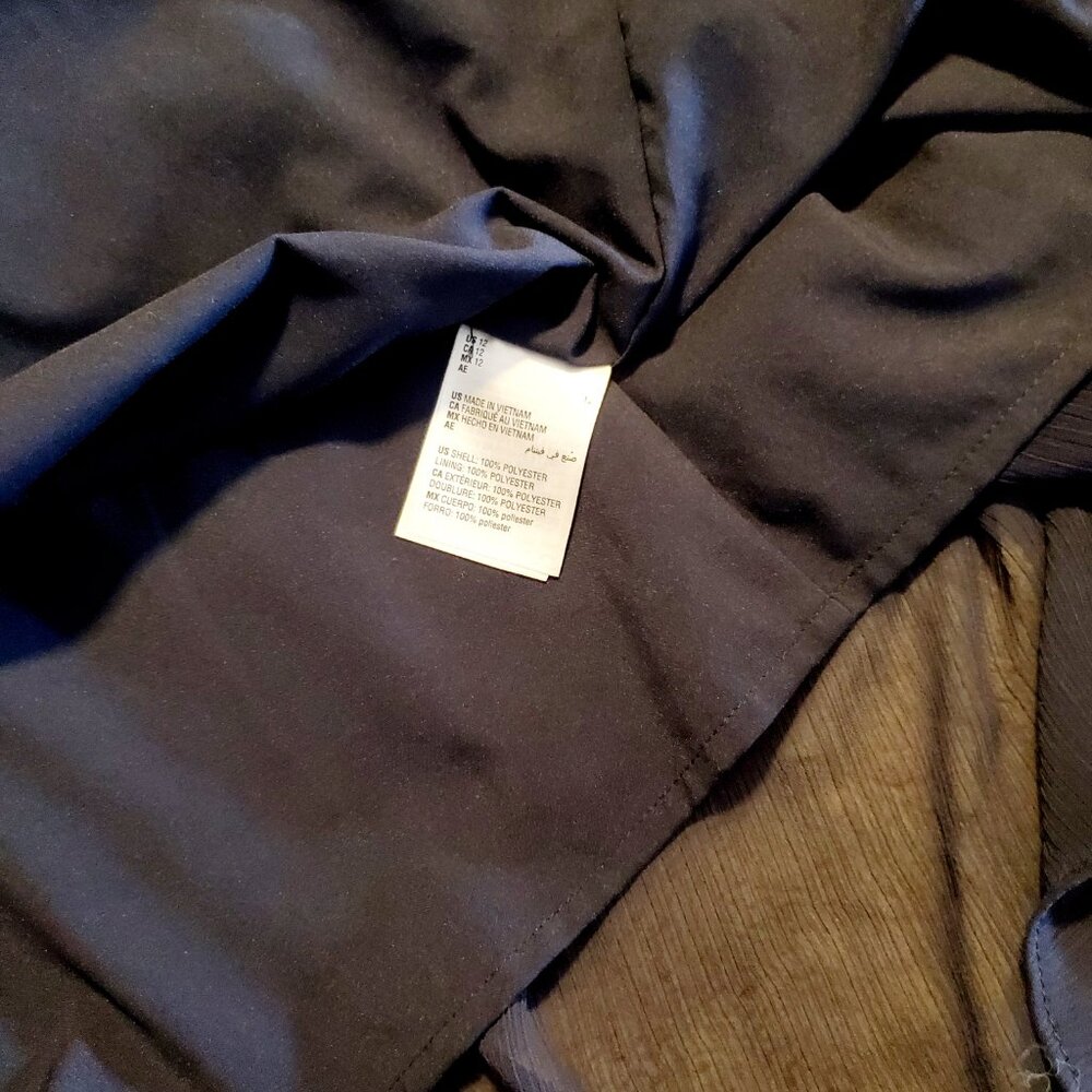 Bar III Navy Maxi Dress Size 12 Slip Dress Spaghetti Strap Flowy Elegant Minimal - Picture 8 of 12